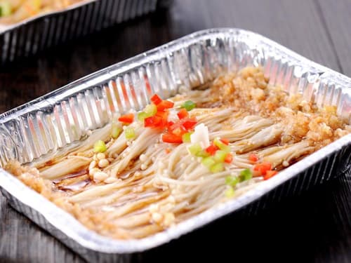 普洱锡纸烤金针菇
